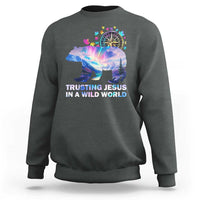 VBS 2025 Adventure Bear Sweatshirt Trusting Jesus In A Wild World Northen Lights