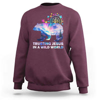 VBS 2025 Adventure Bear Sweatshirt Trusting Jesus In A Wild World Northen Lights