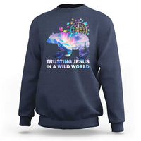 VBS 2025 Adventure Bear Sweatshirt Trusting Jesus In A Wild World Northen Lights
