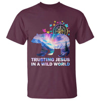 VBS 2025 Adventure Bear T Shirt Trusting Jesus In A Wild World Northen Lights
