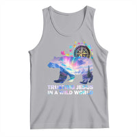 VBS 2025 Adventure Bear Tank Top Trusting Jesus In A Wild World Northen Lights