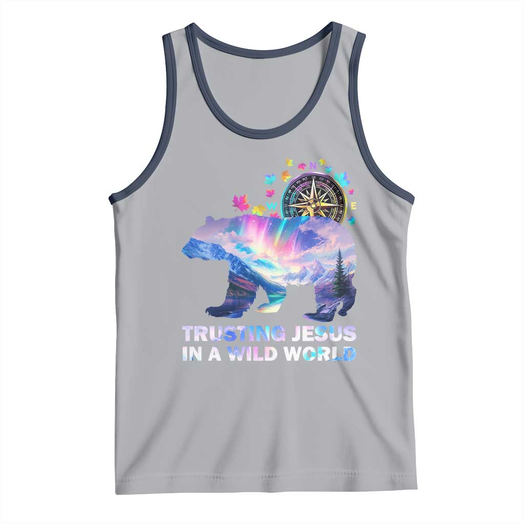 VBS 2025 Adventure Bear Tank Top Trusting Jesus In A Wild World Northen Lights