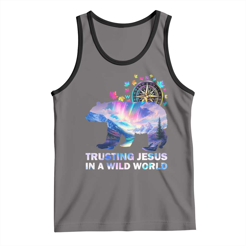 VBS 2025 Adventure Bear Tank Top Trusting Jesus In A Wild World Northen Lights