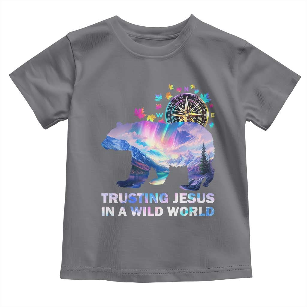 VBS 2025 Adventure Bear Toddler T Shirt Trusting Jesus In A Wild World Northen Lights