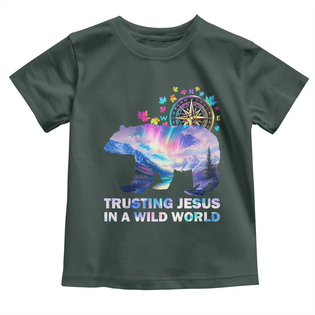 VBS 2025 Adventure Bear Toddler T Shirt Trusting Jesus In A Wild World Northen Lights