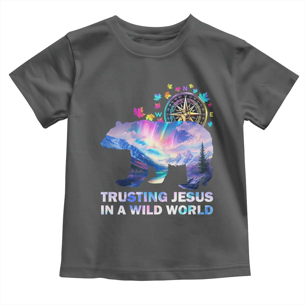 VBS 2025 Adventure Bear Toddler T Shirt Trusting Jesus In A Wild World Northen Lights