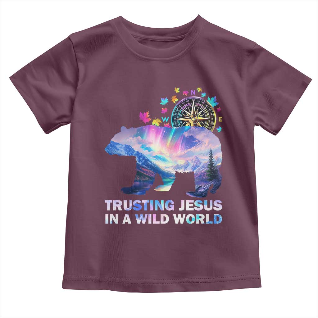 VBS 2025 Adventure Bear Toddler T Shirt Trusting Jesus In A Wild World Northen Lights
