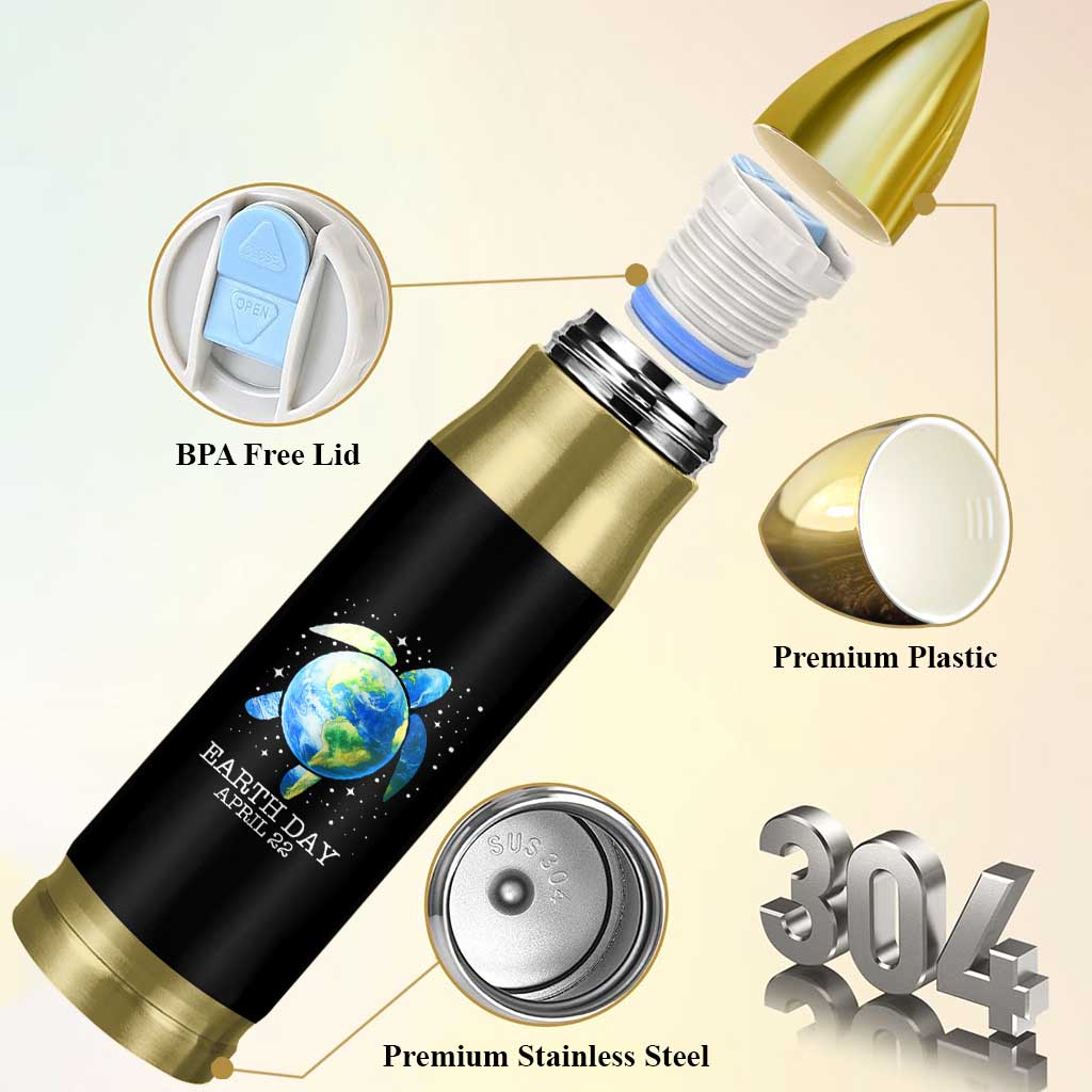 Earth Day Sea Turtle Bullet Tumbler Restore Earth Save The Planet