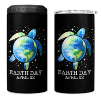 Earth Day Sea Turtle 4 in 1 Can Cooler Tumbler Restore Earth Save The Planet