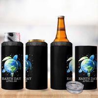 Earth Day Sea Turtle 4 in 1 Can Cooler Tumbler Restore Earth Save The Planet
