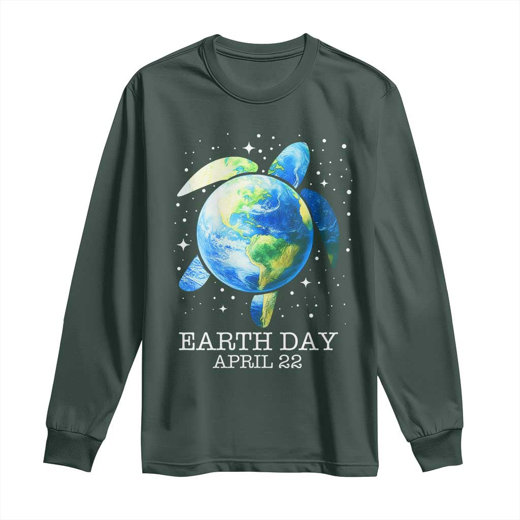 Earth Day Sea Turtle Long Sleeve Shirt Restore Earth Save The Planet