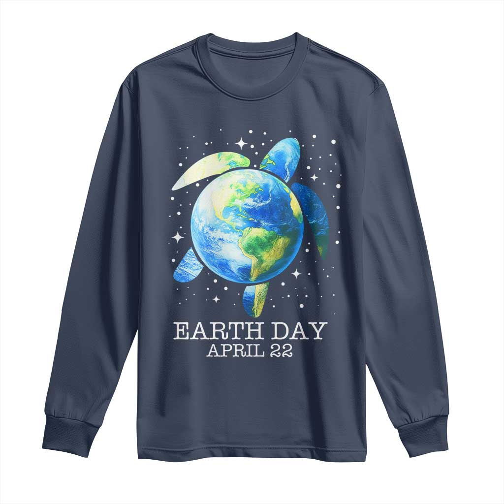 Earth Day Sea Turtle Long Sleeve Shirt Restore Earth Save The Planet