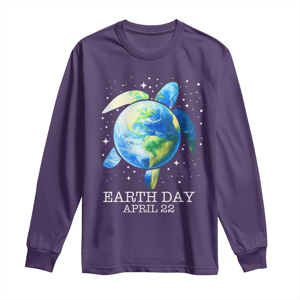 Earth Day Sea Turtle Long Sleeve Shirt Restore Earth Save The Planet