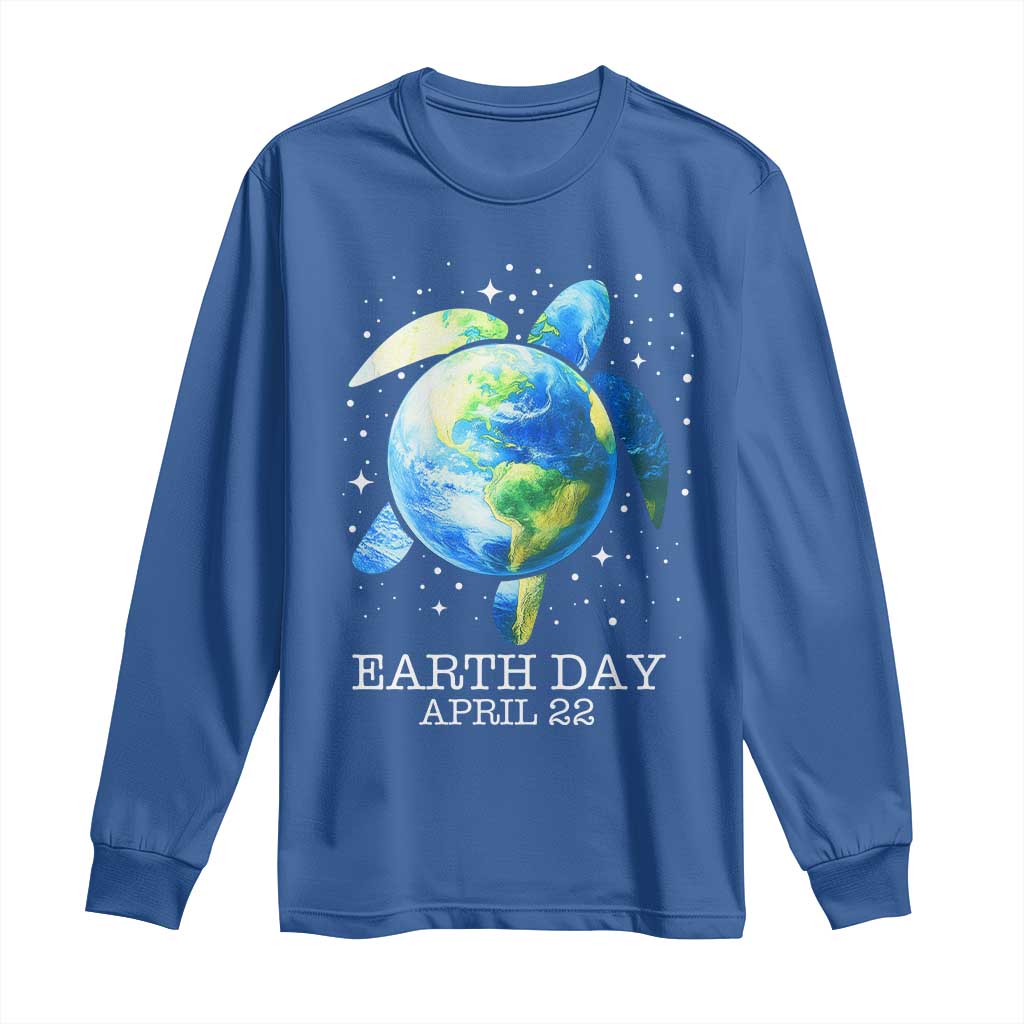 Earth Day Sea Turtle Long Sleeve Shirt Restore Earth Save The Planet