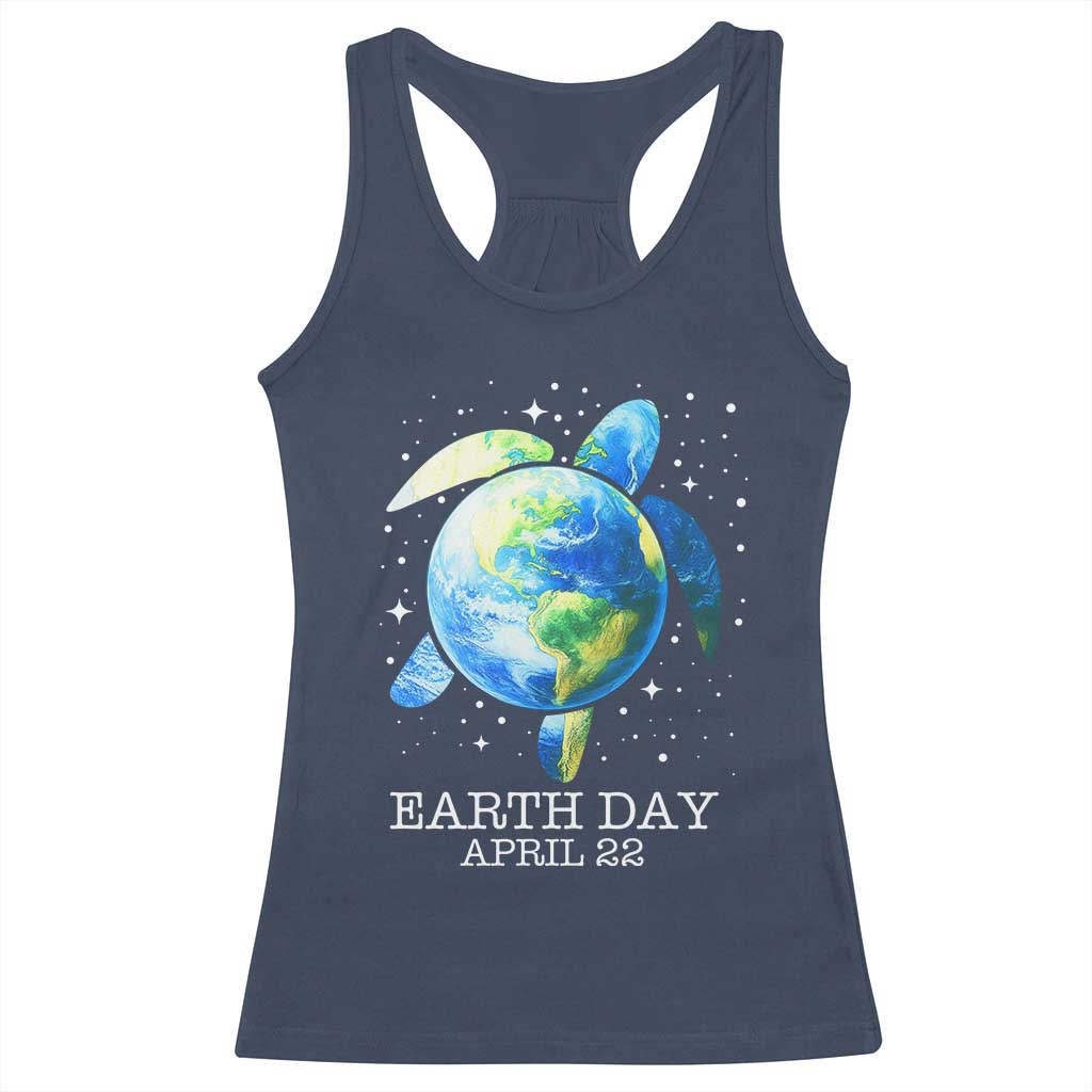 Earth Day Sea Turtle Racerback Tank Top Restore Earth Save The Planet