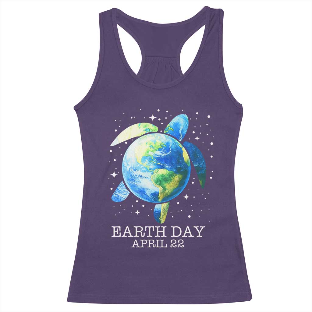Earth Day Sea Turtle Racerback Tank Top Restore Earth Save The Planet