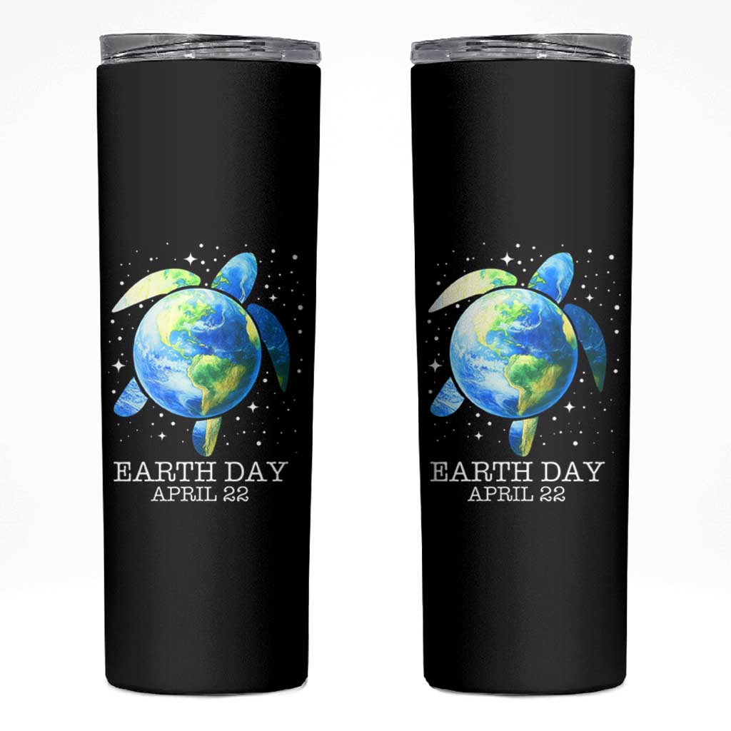 Earth Day Sea Turtle Skinny Tumbler Restore Earth Save The Planet