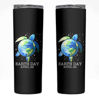 Earth Day Sea Turtle Skinny Tumbler Restore Earth Save The Planet