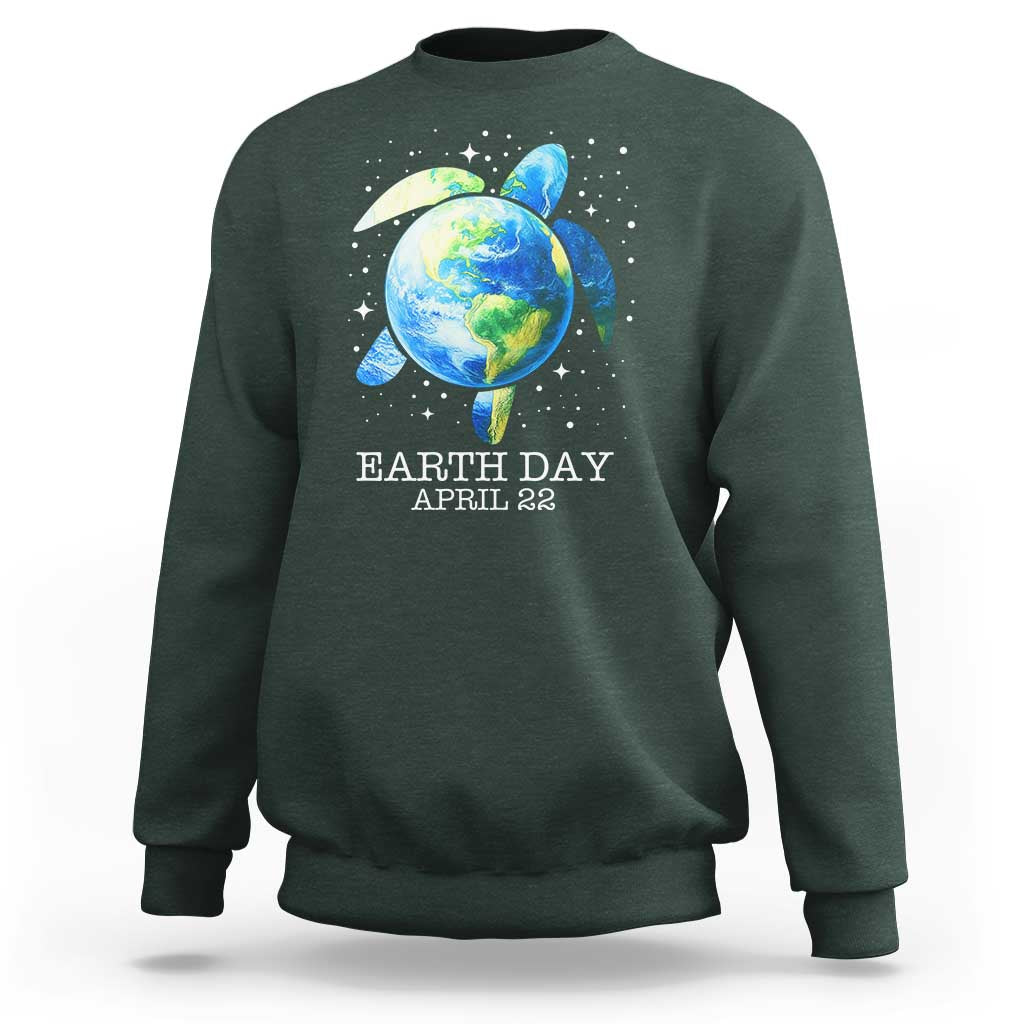 Earth Day Sea Turtle Sweatshirt Restore Earth Save The Planet