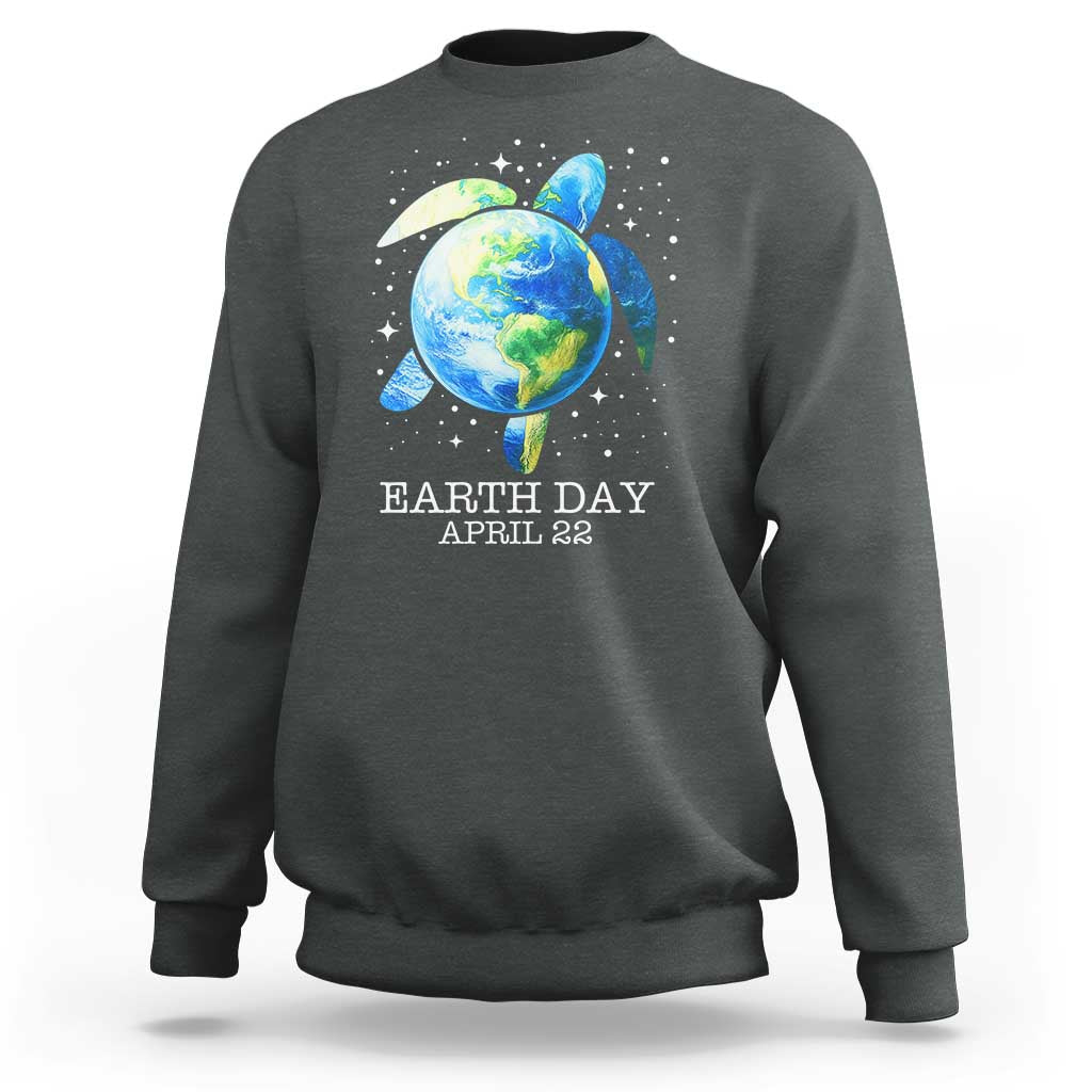 Earth Day Sea Turtle Sweatshirt Restore Earth Save The Planet