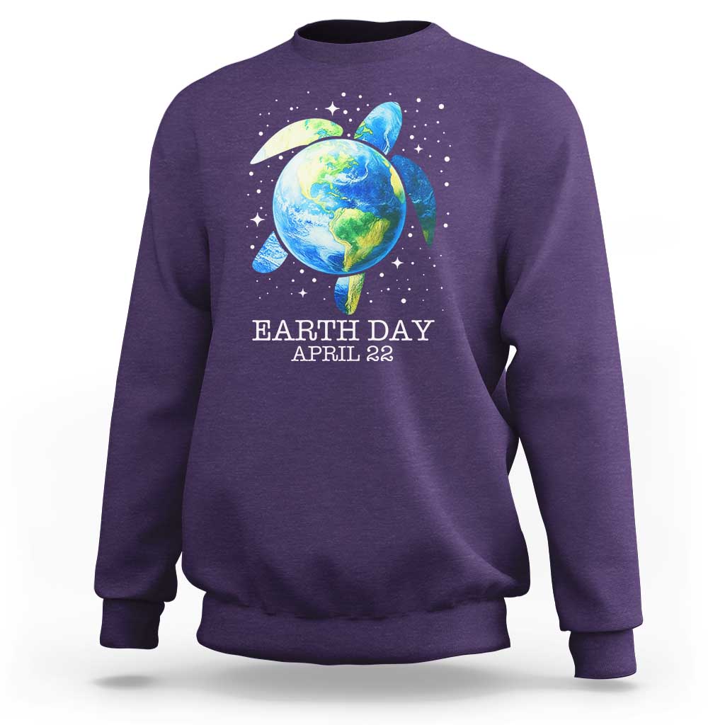 Earth Day Sea Turtle Sweatshirt Restore Earth Save The Planet