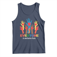 Everyone Is Welcome Here Tank Top Equality Rainbow Fist Hands
