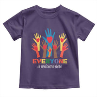 Everyone Is Welcome Here Toddler T Shirt Equality Rainbow Fist Hands