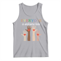 Everyone Is Welcome Here Tank Top Equality Fist Hands Hearts