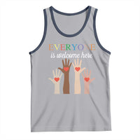 Everyone Is Welcome Here Tank Top Equality Fist Hands Hearts