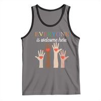 Everyone Is Welcome Here Tank Top Equality Fist Hands Hearts