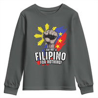 I Am Not Filipino For Nothing Youth Sweatshirt Fight Supporter Philippine Flag