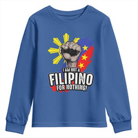 I Am Not Filipino For Nothing Youth Sweatshirt Fight Supporter Philippine Flag