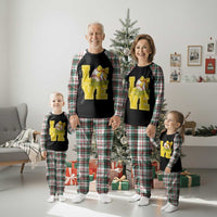 Vintage Banana Coquette Bow Plaid Pajama Set LOVE Baseball Fan Sport Lover - Wonder Print Shop