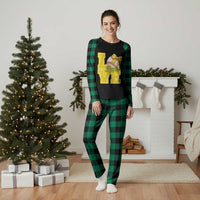 Vintage Banana Coquette Bow Plaid Pajama Set LOVE Baseball Fan Sport Lover - Wonder Print Shop