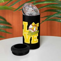 Vintage Banana Coquette Bow 4 in 1 Can Cooler Tumbler LOVE Baseball Fan Sport Lover
