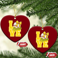 Vintage Banana Coquette Bow Ceramic Ornament LOVE Baseball Fan Sport Lover - Wonder Print Shop