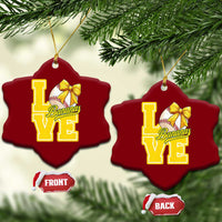 Vintage Banana Coquette Bow Ceramic Ornament LOVE Baseball Fan Sport Lover - Wonder Print Shop