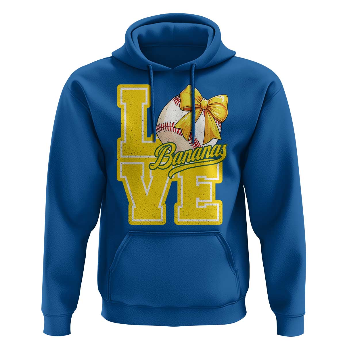 Vintage Banana Coquette Bow Hoodie LOVE Baseball Fan Sport Lover