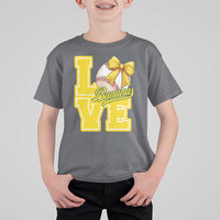 Vintage Banana Coquette Bow T Shirt For Kid LOVE Baseball Fan Sport Lover