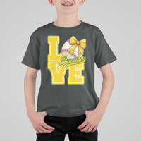 Vintage Banana Coquette Bow T Shirt For Kid LOVE Baseball Fan Sport Lover