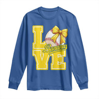 Vintage Banana Coquette Bow Long Sleeve Shirt LOVE Baseball Fan Sport Lover