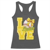 Vintage Banana Coquette Bow Racerback Tank Top LOVE Baseball Fan Sport Lover