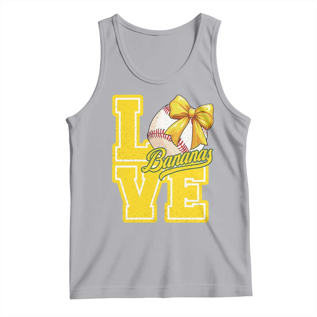 Vintage Banana Coquette Bow Tank Top LOVE Baseball Fan Sport Lover