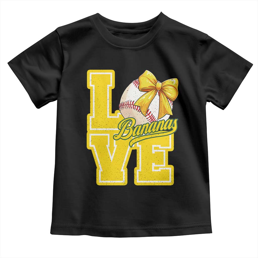 Vintage Banana Coquette Bow Toddler T Shirt LOVE Baseball Fan Sport Lover