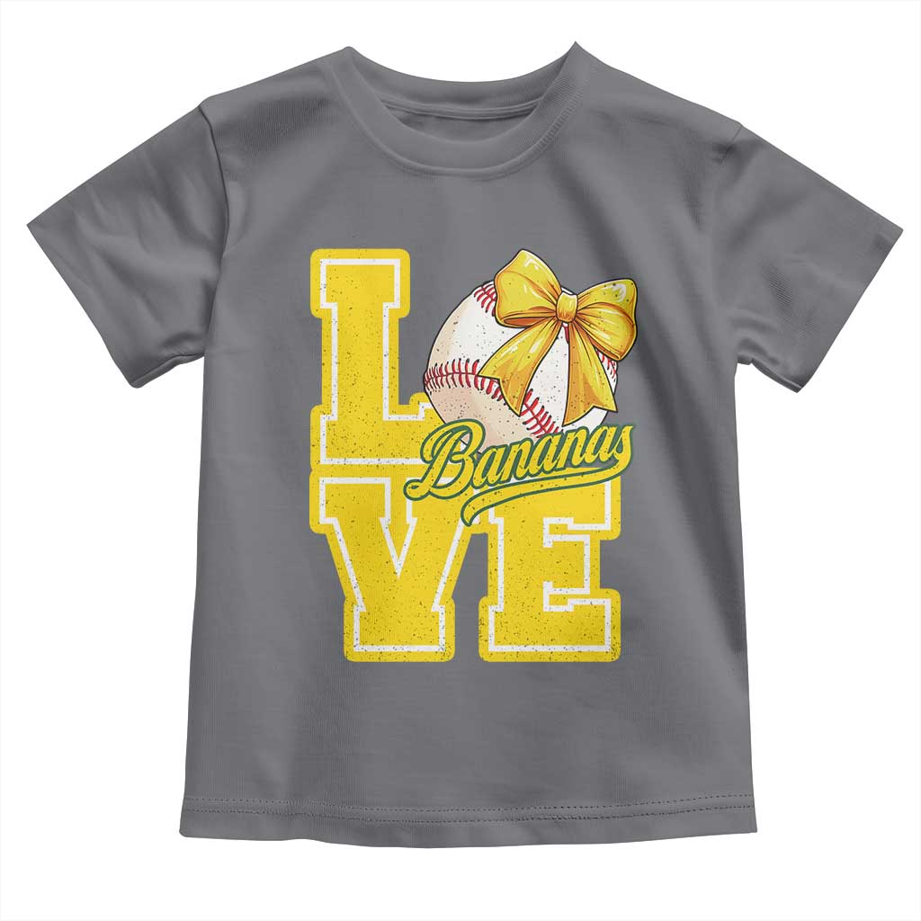 Vintage Banana Coquette Bow Toddler T Shirt LOVE Baseball Fan Sport Lover