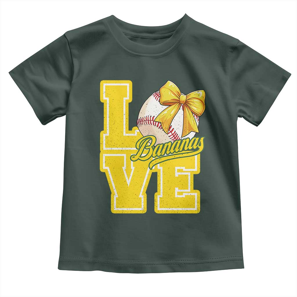 Vintage Banana Coquette Bow Toddler T Shirt LOVE Baseball Fan Sport Lover