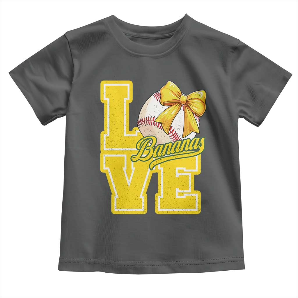 Vintage Banana Coquette Bow Toddler T Shirt LOVE Baseball Fan Sport Lover