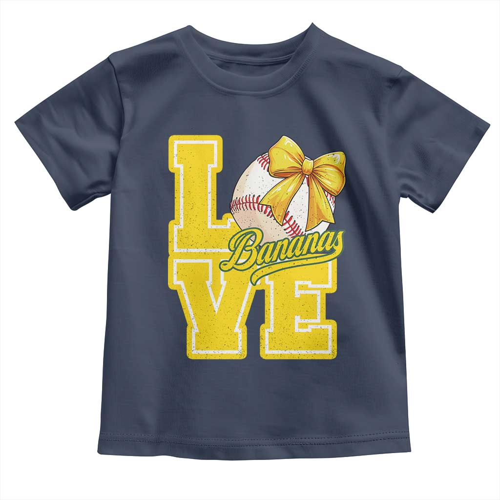 Vintage Banana Coquette Bow Toddler T Shirt LOVE Baseball Fan Sport Lover