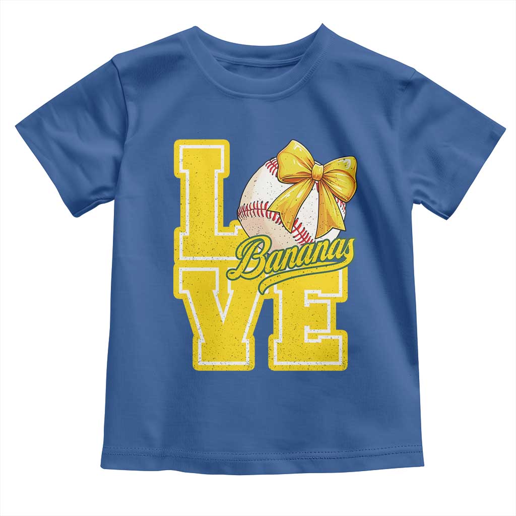 Vintage Banana Coquette Bow Toddler T Shirt LOVE Baseball Fan Sport Lover
