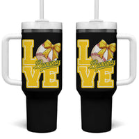 Vintage Banana Coquette Bow Tumbler With Handle LOVE Baseball Fan Sport Lover